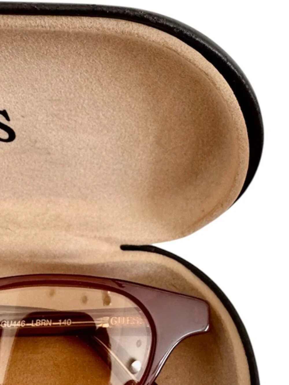Vintage 90s/Y2K GUESS Glasses + Case - Brown